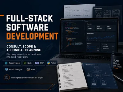 Full-Stack Software Development: Consult, Scope, & Technical Planning