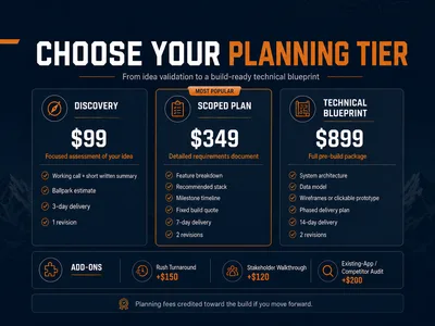 Full-Stack Software Development: Consult, Scope, & Technical Planning